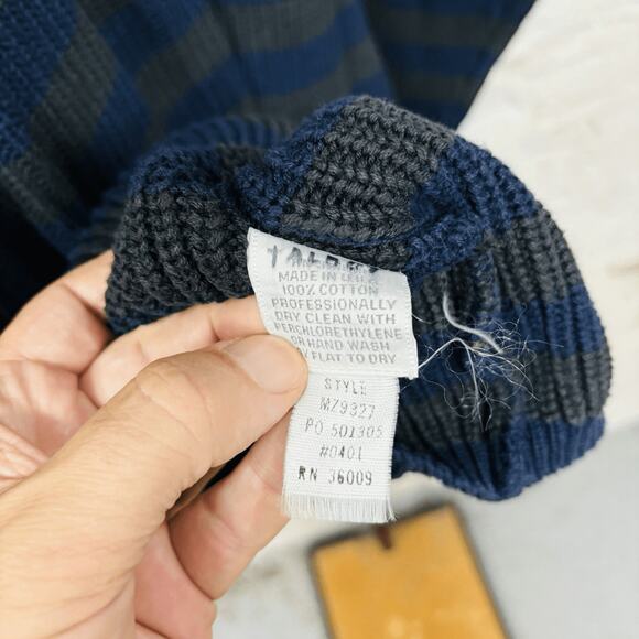 Calvin Klein Sport Chunky Stripe Ribbed Knit Sweater Sweatshirt Made in USA Vtg - Picture 7 of 7